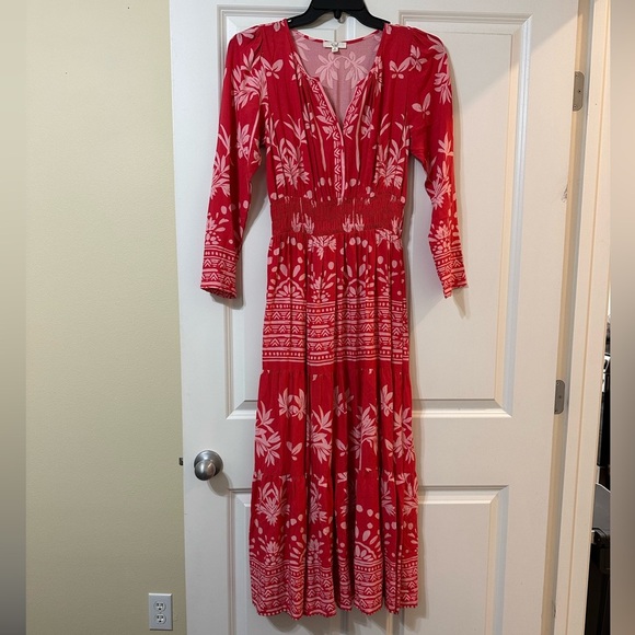 Easel Floral Boho Rayon Maxi Dress, Women’s Size Small - Picture 2 of 8